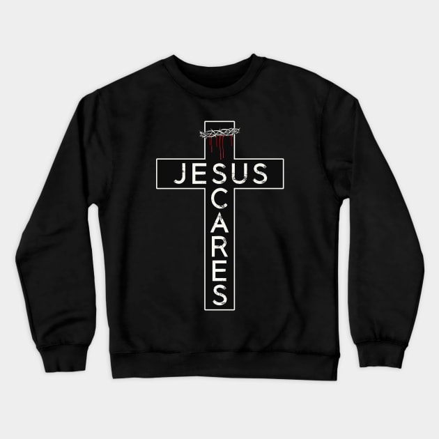 Jesus Scares Crewneck Sweatshirt by darklordpug